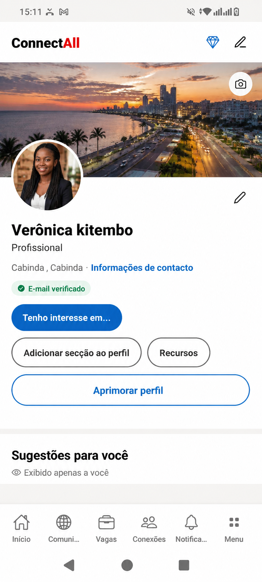 Perfil profissional na ConnectAll